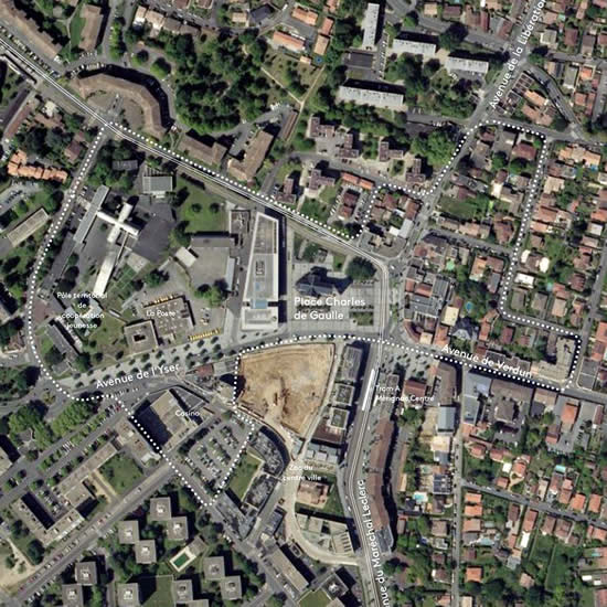 Aerial view Mérignac CoBe arcthitecte conseil