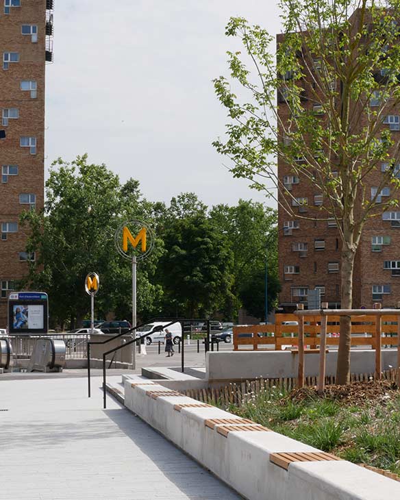 paysage,equipement,Espace public,Mobilité,Aubervilliers,Fort d'Aubervilliers,Grand Paris Aménagement,parvis