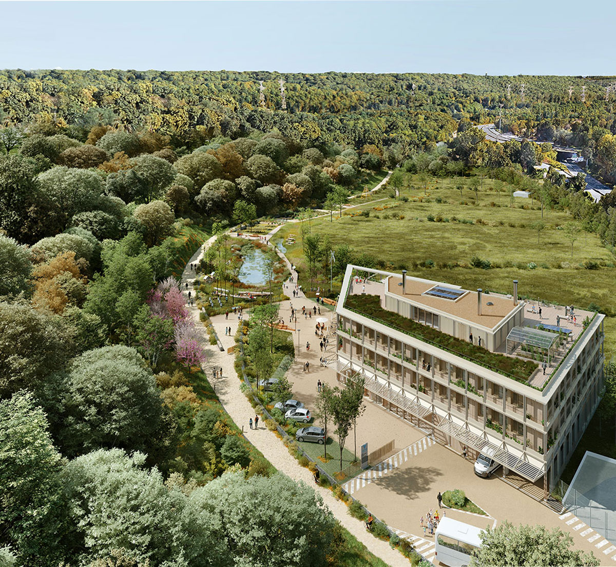 CoBe,landscape,Chatenay,school,sustainable,park