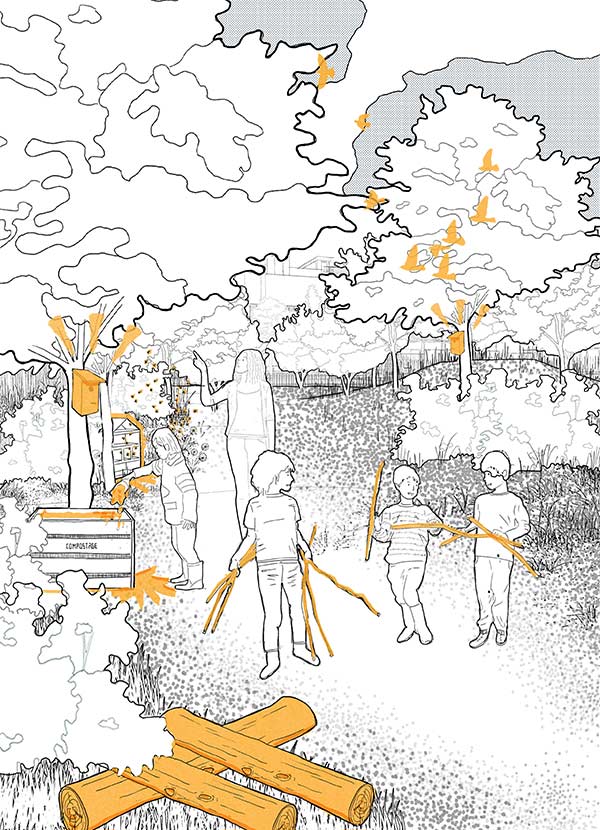 paisaje,nuevos usos,escuela,patio,oasis