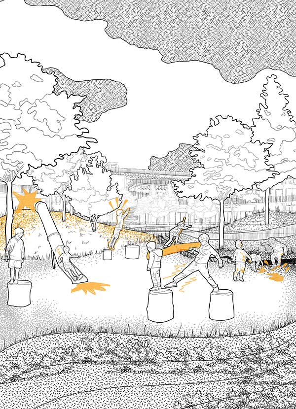 paisaje,nuevos usos,escuela,patio,oasis